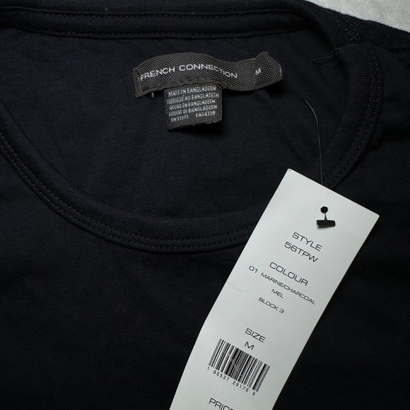 NWT French Connection Men's T-Shirt Medium 100% Cotton Short Sleeve Casual - Picture 9 of 9